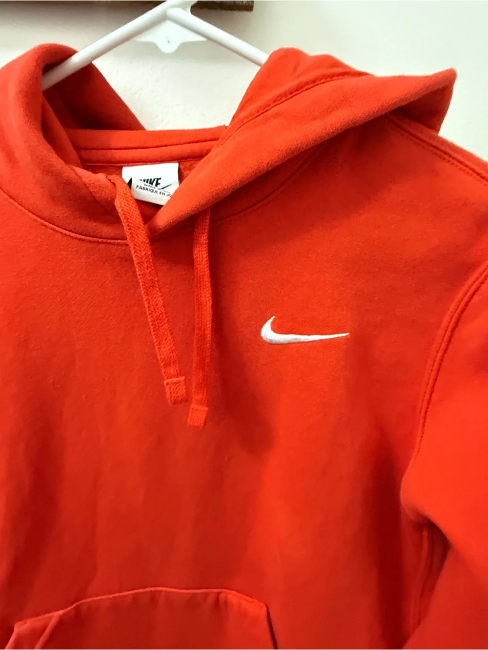 Nike Orange Hoodie with White Swoosh size large - Picture 6 of 8